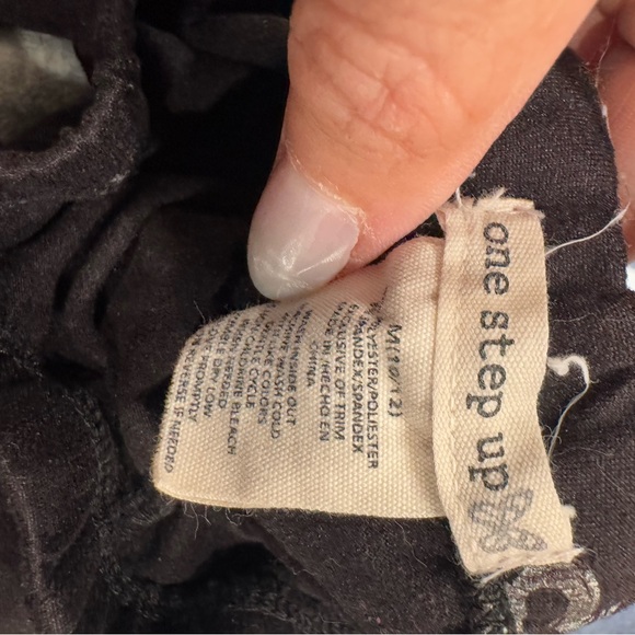 Girls Black Patterned Pants - Picture 4 of 5